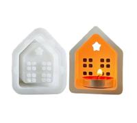 Stampi in silicone a forma di casa, stampi in silicone per artigianato, a forma di casa, stampi in silicone a forma di piccola candela, antiaderenti, a sgancio rapido, stampi per resina e gesso per