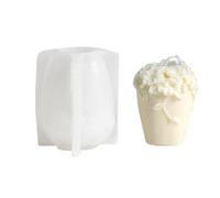 Stampi in silicone a forma di cilindro con fiore in rilievo per sapone decorazione domestica stampi in silicone per torta al cioccolato decorazione di nozze