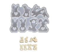 Stampi in silicone a forma di coniglio pasquale, riutilizzabili, ideali per decorazioni per la casa e festival