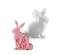Stampi in silicone a forma di coniglio, pratico stampo in silicone per realizzare eleganti conigli pasquali ornamenti profumati, stampo flessibile profumato