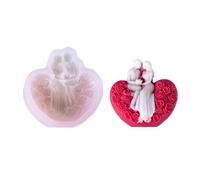 Stampi in silicone a forma di cuore a forma di rosa per matrimonio in resina epossidica sapone cioccolato fondente stampo in silicone per matrimonio