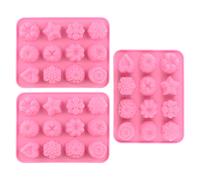 Stampi in silicone a forma di cuore e fiore, facili da usare per cubetti di ghiaccio, cioccolato, caramelle, sapone, torte, pane, mousse, bu
