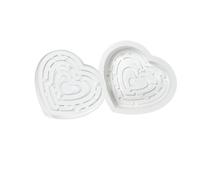 Stampi in silicone a forma di cuore labirinti per realizzare mousse e torte, strumento per decorare torte, cioccolato, fondente, dessert, mousse, torte, forniture da cucina