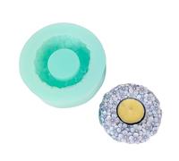 Stampi in silicone a forma di fiore in rilievo per realizzare portacandele in gesso e resina epossidica