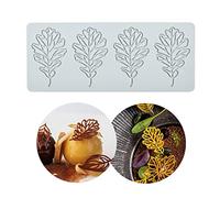 Stampi in silicone a forma di foglia, a forma di cuore, per cioccolato, cioccolato, caramelle, foglie, zucchero, decorazione per torte e cupcake (26,2 x 10,9 x 0,3 cm)