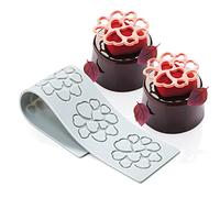 Stampi in silicone a forma di foglia, a forma di cuore, per cioccolato, cioccolato, caramelle, foglie, zucchero, decorazione per torte e cupcake (cuore, 28,2 x 6,1 x 0,3 cm)