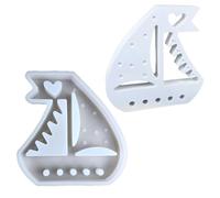 Stampi in silicone a forma di nave a vela per resina epossidica porta soldi forma tealight titolare mestiere