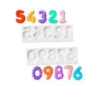 Stampi in silicone a forma di numeri di palloncino, mousse, fondente, torte, pasticcini, cioccolato, decorazione per dolci, stampo in silicone antiaderente con numeri per palloncini