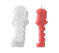Stampi in silicone a forma di rosa, regalo per le vacanze, D | Resistente alla temperatura per fare sapone gesso decorazione festa di nozze regalo di festa