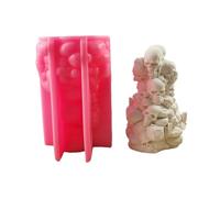 Stampi in silicone a forma di teschio di Halloween in silicone cemento per resina epossidica decorazione in gesso regalo di Halloween