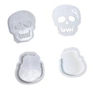 Stampi in silicone a forma di teschio di Halloween per lampada da tavolo in resina epossidica multiuso in silicone per la decorazione domestica Stampo da forno a forma di