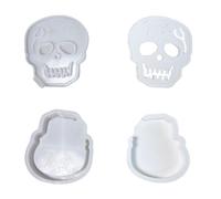 Stampi in silicone a forma di teschio di Halloween per lampada da tavolo in resina epossidica multiuso in silicone per la decorazione domestica Stampo da forno a forma di