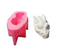 Stampi in silicone a forma di testa di drago per resina epossidica sapone cioccolato fondente stampo in silicone per cemento argilla stampi per uso alimentare
