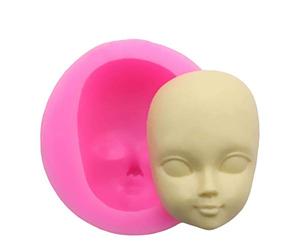 Stampi in silicone a forma di viso di ragazza, strumenti per la decorazione di torte, stampo per maschera da donna, stampo per argilla polimerica e resina