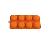 Stampi in silicone a forma di zucca di Halloween, stampo 3D in silicone a forma di zucca autunnale, 8 cavità, stampo per cioccolato P-umpkin S-ilicone per fare cioccolato, torte, gelatine, cubetti di