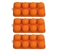 Stampi in silicone a forma di zucca di Halloween, stampo 3D in silicone a forma di zucca autunnale, 8 cavità, stampo per cioccolato P-umpkin S-ilicone per fare cioccolato, torte, gelatine, cubetti di