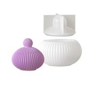 Stampi in silicone a righe per realizzare e organizzare gioielli contenitori facili da demolire set artigianale stampo rotondo contenitore di stoccaggio