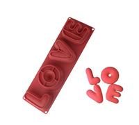 Stampi in silicone antiaderente per mousse e torte, stampi in silicone flessibile con lettere d'amore per San Valentino torte e dessert artigianali sapone fatto a mano