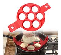 Stampi in silicone antiaderente per pancake, frittelle, uova capovolte e frittate. Perfetti per padella e facile da pulire.