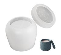 Stampi in silicone con coperchio, stampi in resina creativi a rilascio facile silicone, stampo a cilindro per vasi di fiori fai da te, candele profumate, contenitore di stoccaggio