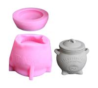 Stampi in silicone creativi per vasetti in resina con coperchio | Stampi in silicone per barattoli resina creativi con coperchio per portacandele epossidico, barattolo