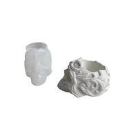 Stampi in silicone di grandi dimensioni a forma di teschio per decorazioni di Halloween Puntelli Halloween Fare muffa che fa la muffa