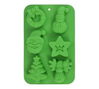 Stampi in Silicone di Natale, 2 Pezzi Stampo Antiaderente con 6 Cavità, Stampi di Cioccolato per Natale, Stampo da Forno per Cioccolatini, Muffin, Cupcakes