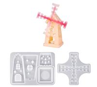 Stampi in silicone fatti a mano rotante a forma di mulino a vento stampi stand stampo per la fabbricazione a mano supporto stampo unico