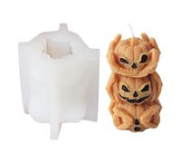 Stampi in silicone flessibile a forma di teschio di zucca fatti a mano e saponi artigianali in resina per decorazioni per la casa in cristallo Bruciare a lunga durata