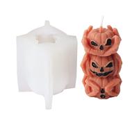 Stampi in silicone flessibile a forma di teschio di zucca fatti a mano e saponi artigianali in resina per decorazioni per la casa in cristallo Bruciare a lunga durata