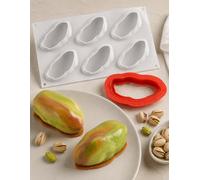 Stampi in Silicone Frutta Realistica 3D per Pasticceria - Set con Varianti Chicco Caffè, Limone Lime, Cacao e Pistacchio con Cutter, Stampo Professionale per Mousse, Semifreddi (Pistacchio)