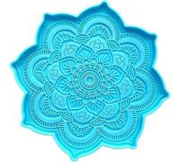 Stampi in silicone in resina epossidica, vassoio per sottobicchiere mandala, stampo per colata di stuoie per tazze, forniture per sculture artigianali fai da te, strumenti per la creazione di