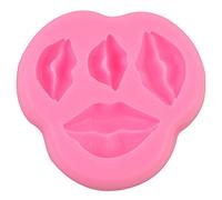 Stampi in silicone Labbra creative Forma Stampi per cioccolato Stampo per dolci per cartoni animati Stampo multifunzione Decorazione fai da te Strumenti per la produzione di biscotti Fondente (Rosa)