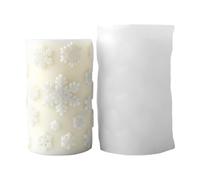 Stampi in silicone natalizi a forma di fiocco di neve Cilindro in resina epossidica stampi per colata in gesso per artigianato ornamenti in gesso Cilindro Stampi natalizi in silicone Gessi Cast