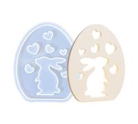 Stampi in silicone pasquale, stampo epossidico pasquale - Stampo ornamentale in gesso a forma di coniglio cavo | Decorazione in resina Stampo in silicone stampo per colata epossidica per la