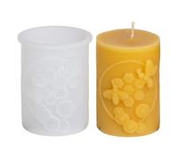 Stampi in silicone per api a nido d'ape, forma cilindrica in silicone 3D, con motivo a nido d'ape, stampi in silicone per versare api cilindrici in silicone per candele fai da te (A)