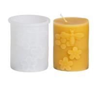 Stampi in silicone per api a nido d'ape, stampi in silicone 3D, cilindrici per api con motivo a nido d'ape, stampi in silicone per versare stampi cilindrici per api fai da te (C)