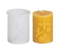 Stampi in silicone per api a nido d'ape, stampi in silicone 3D, cilindrici per api con motivo a nido d'ape, stampi in silicone per versare stampi cilindrici per api fai da te (B)