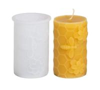 Stampi in silicone per api a nido d'ape, stampi in silicone 3D, cilindrici per api con motivo a nido d'ape, stampi in silicone per versare stampi cilindrici per api fai da te (E)