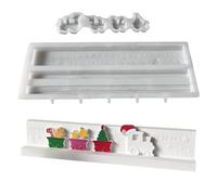 Stampi in silicone per artigianato | Conto alla rovescia di Natale Stampo in silicone per colata di silicone, strumento multifunzionale per la produzione di calcestruzzo in resina epossidica per aule