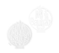 Stampi in silicone per battesimo per cioccolato, stampi in resina My Baptism, portacandele plug-in ornamenti stampo in silicone stampo per gesso resina calcestruzzo candela stampo decorazione casa