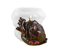 Stampi in silicone per candele a forma di cuore 3D a tema Halloween per realizzare candele in resina per candele per aromaterapia candele in cera sapone fiore campione argilla mestiere