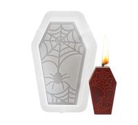 Stampi in silicone per candele, stampi di Halloween - Stampo per torta grande in resina di argilla - Stampo in argilla a forma di bara con teschio,pipistrello, ragnatela,