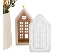 Stampi in silicone per candele, stampi per candele natalizie, stampi in silicone a forma di casa, stampi in silicone antiaderente, stampi per colata in resina epossidica per decorazioni artigianali