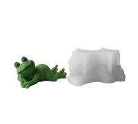 Stampi in silicone per candele Stampo in silicone 3D a forma di rana con cuore, stampo for candele fatto a mano a, for ornamenti in resina, for sapone per Fai Da Te(8.5 * 4.4 * 5cm)