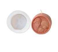 Stampi in silicone per candele Stampo in silicone for candele, mini piatto ovale rotondo a forma di cuore, croce, scultura in resina, gesso, decorazione for la casa per Fai Da Te(Style-01)