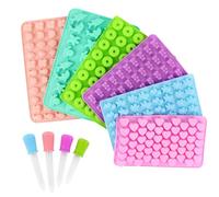 MXTIMWAN Stampi in Silicone per Caramelle e Cioccolatini - 6 Pezzi Antiaderente Con 4 Gocce - per Ciambelle, Gelatina e Altro