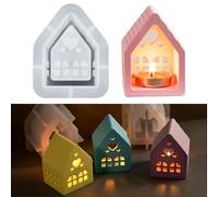 Stampi in silicone per case, stampi in silicone 3D per la casa, stampi in silicone per Natale, mini stampi in silicone per la casa, per la produzione di candele, portacandele, sapone, artigianato fai