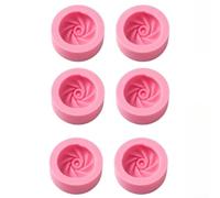 Stampi in silicone per chignon, 7,5 cm, impilabili, confezione da 6, rosa | Silicone flessibile, per un facile rilascio, nessuna rottura, set da 6, perfetto per la cottura a vapore