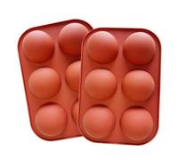 Stampi in Silicone per Cioccolatini, 2 Pezzi Stampo Silicone a Semisfera da 6 Cavità, per Realizzare Bombe al Cioccolato, Torte, Gelatina, Budino, Mousse a Cupola, Dolci
